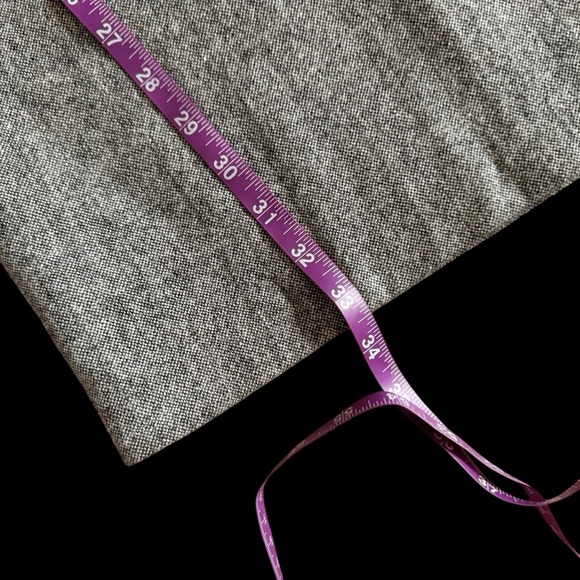 Vintage Y2K 90s Wide-Leg Pants sz 32 gray wool blend low rise office retro - Picture 9 of 16